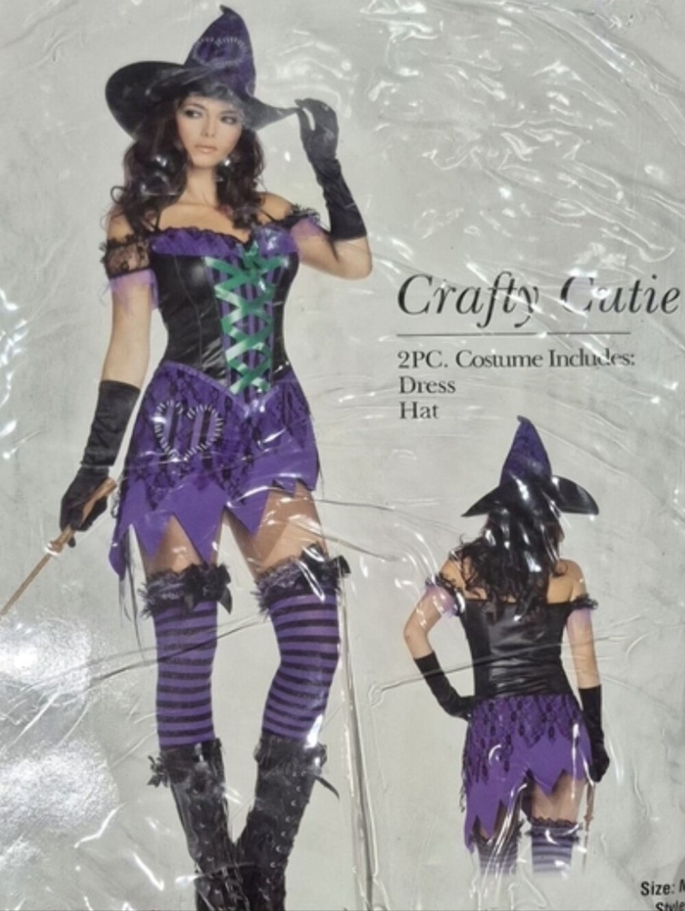 Leg Avenue Purple & Black Crafty Cutie Witch Costume for Kids